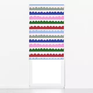 Raffrollo Wintermuster auf hellrosa