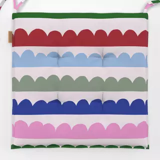 Sitzkissen Wintermuster auf hellrosa