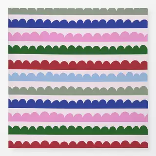 Tischdecke Wintermuster auf hellrosa