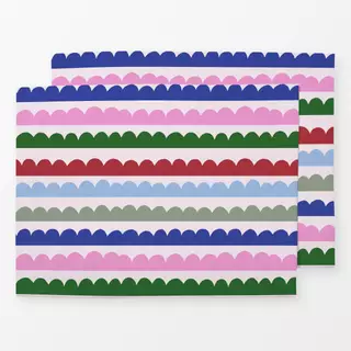 Tischset Wintermuster auf hellrosa