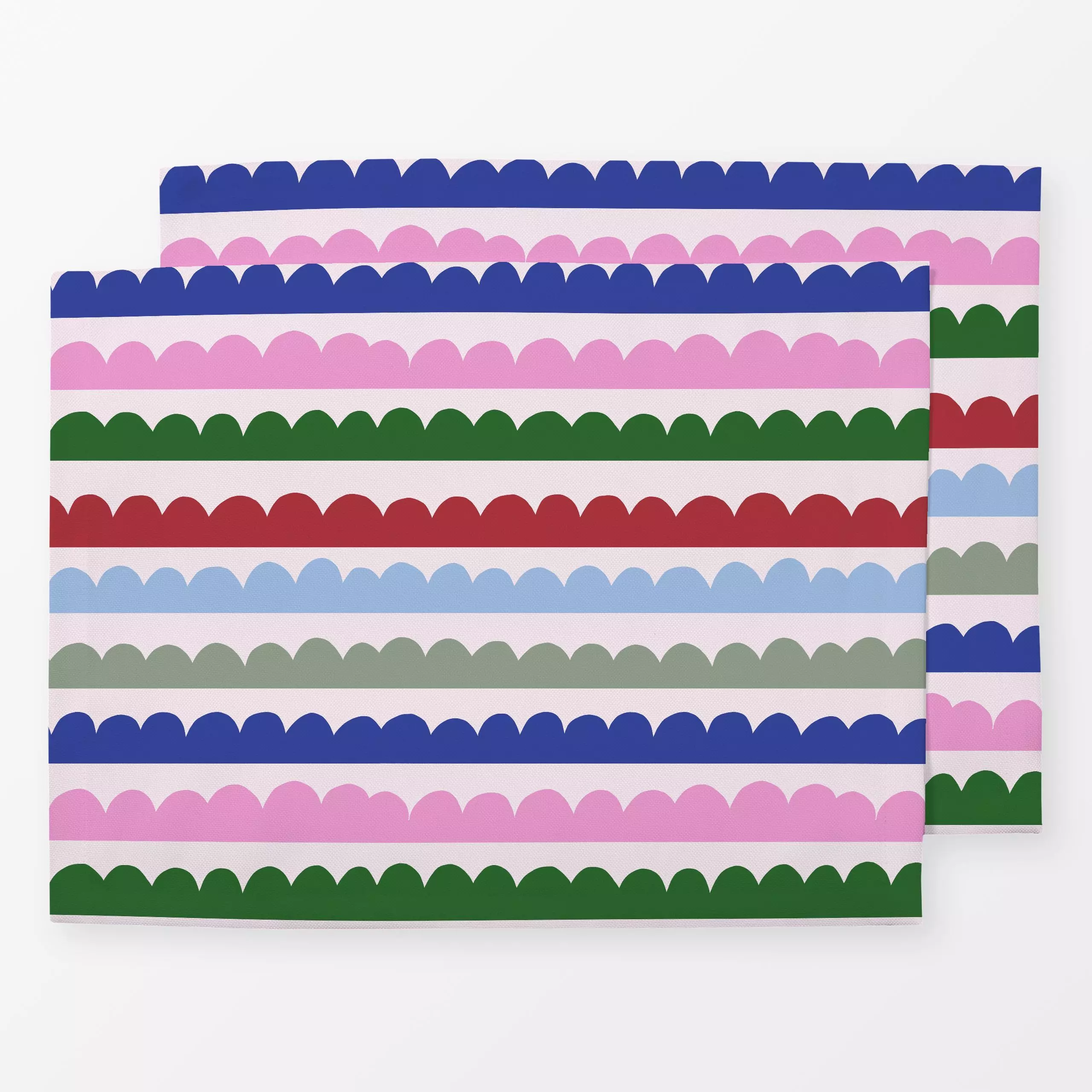 Tischset Wintermuster auf hellrosa - Symbole & Muster - von „Iris Knabenschuh Textildesign"; Weihnachten, Winter, xmas, weih...