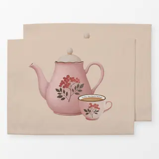 Tischset Kanne Tee