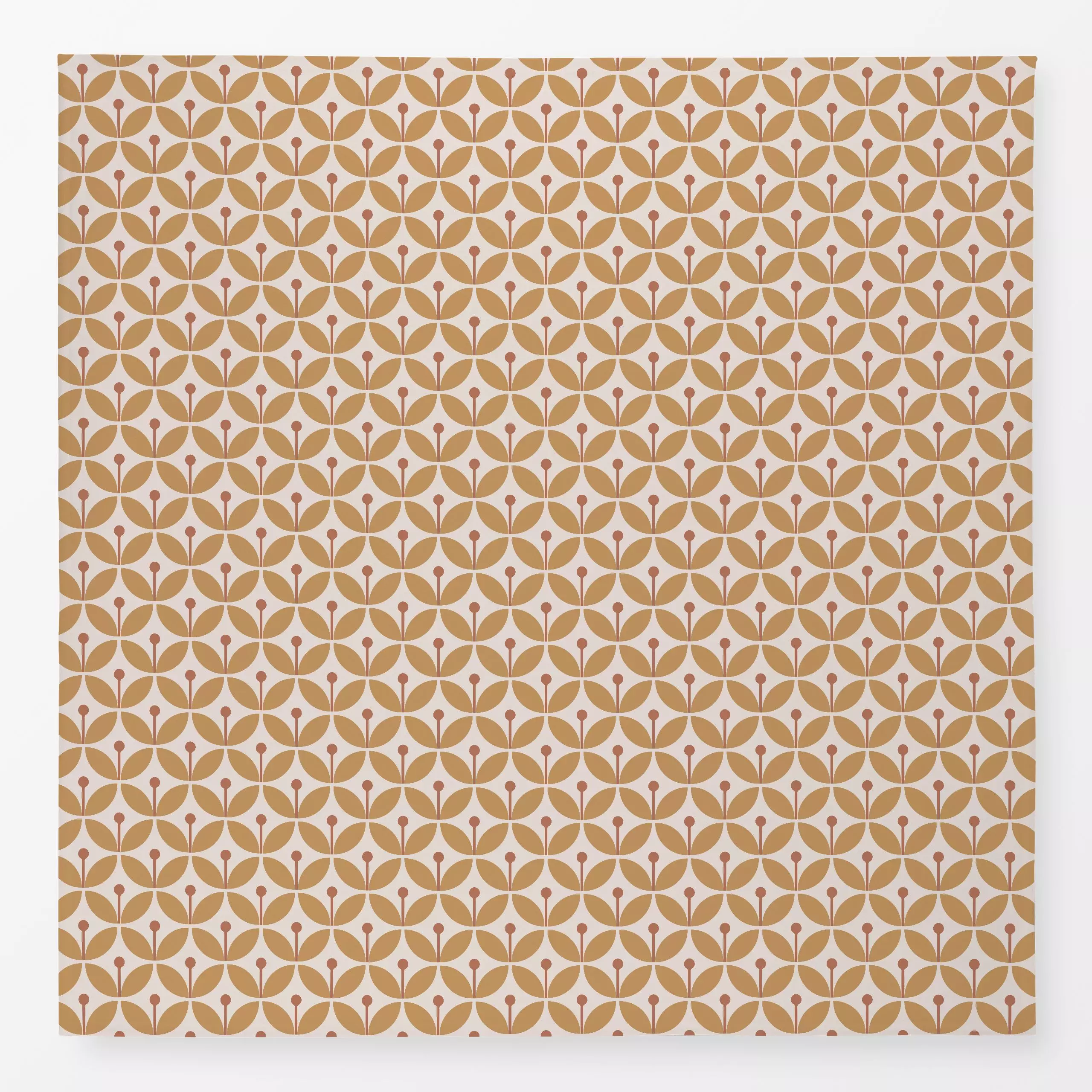 Tischdecke Modern Retro Floral Gelb, Blumen, gemustert, von Kathrin Woo