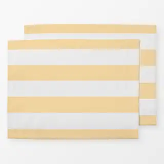 Tischset Gelb Butteryellow Streifen