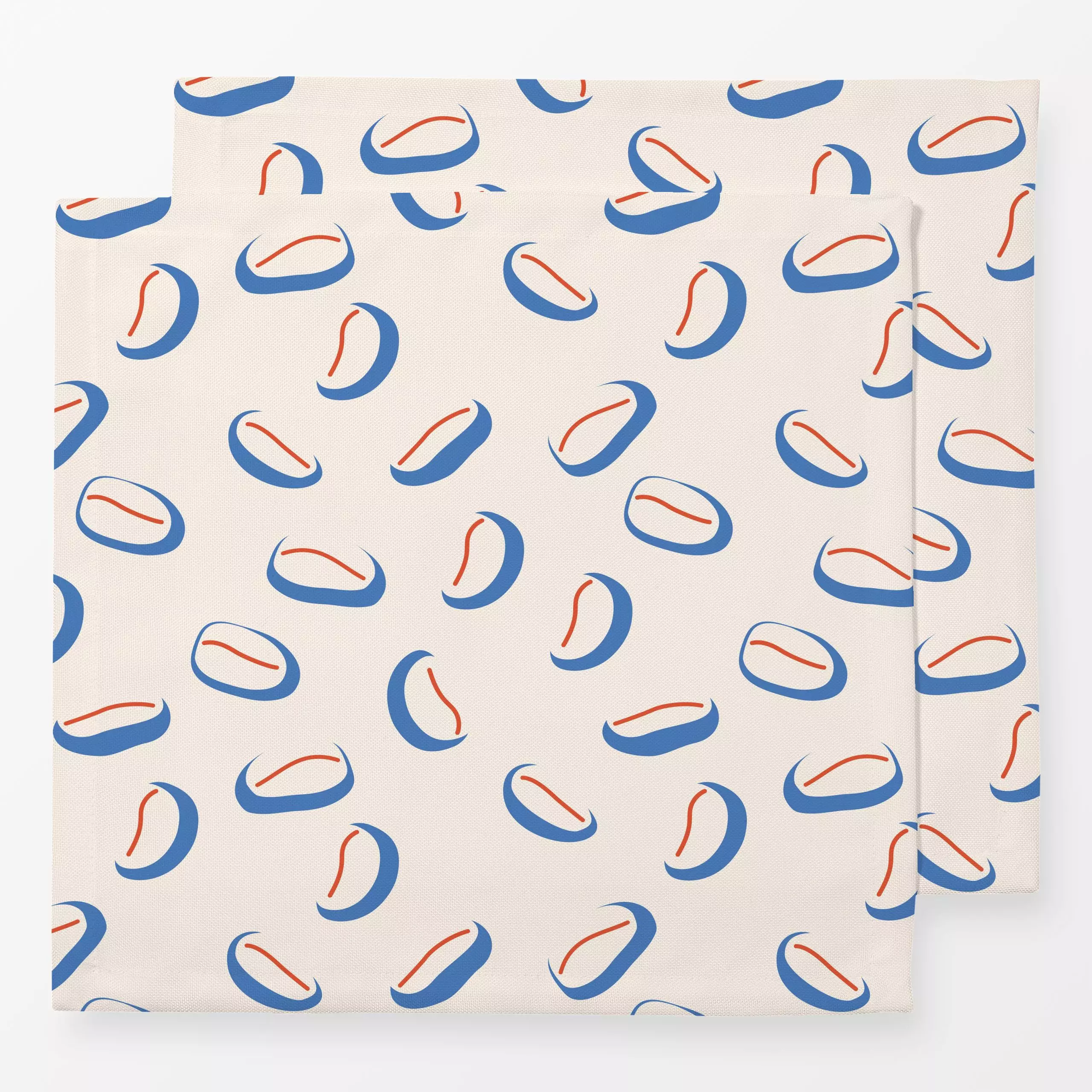 Servietten Coffee Beans Blue - Küche, Essen & Trinken - von „Jana Moßmann"; rosa, Kaffee, pattern, Beans, Coffee, coffeelove...