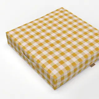 Bodenkissen Mustard Gingham Check