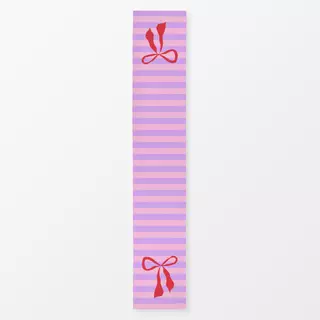 Tischläufer Streifen mit roter Schleife