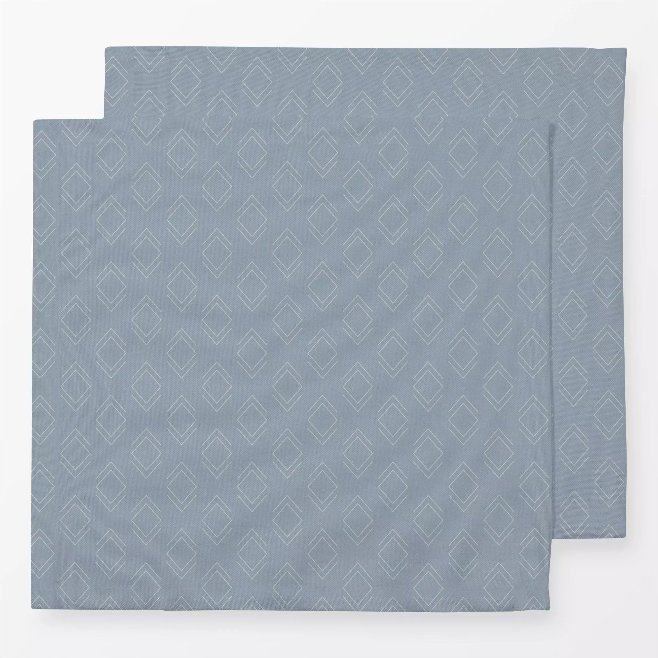 Servietten Rauten Muster blau - Symbole & Muster - von „Jana Moßmann"; Blaugrau, Geometrisch, blau, Raute, Rautenmuster