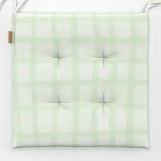 Sitzkissen Lucky Me - Karo Gemalt Grün