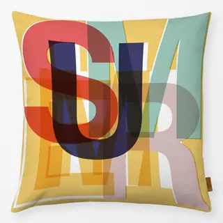 Kissen SUMMER Typografie Trendfarbe