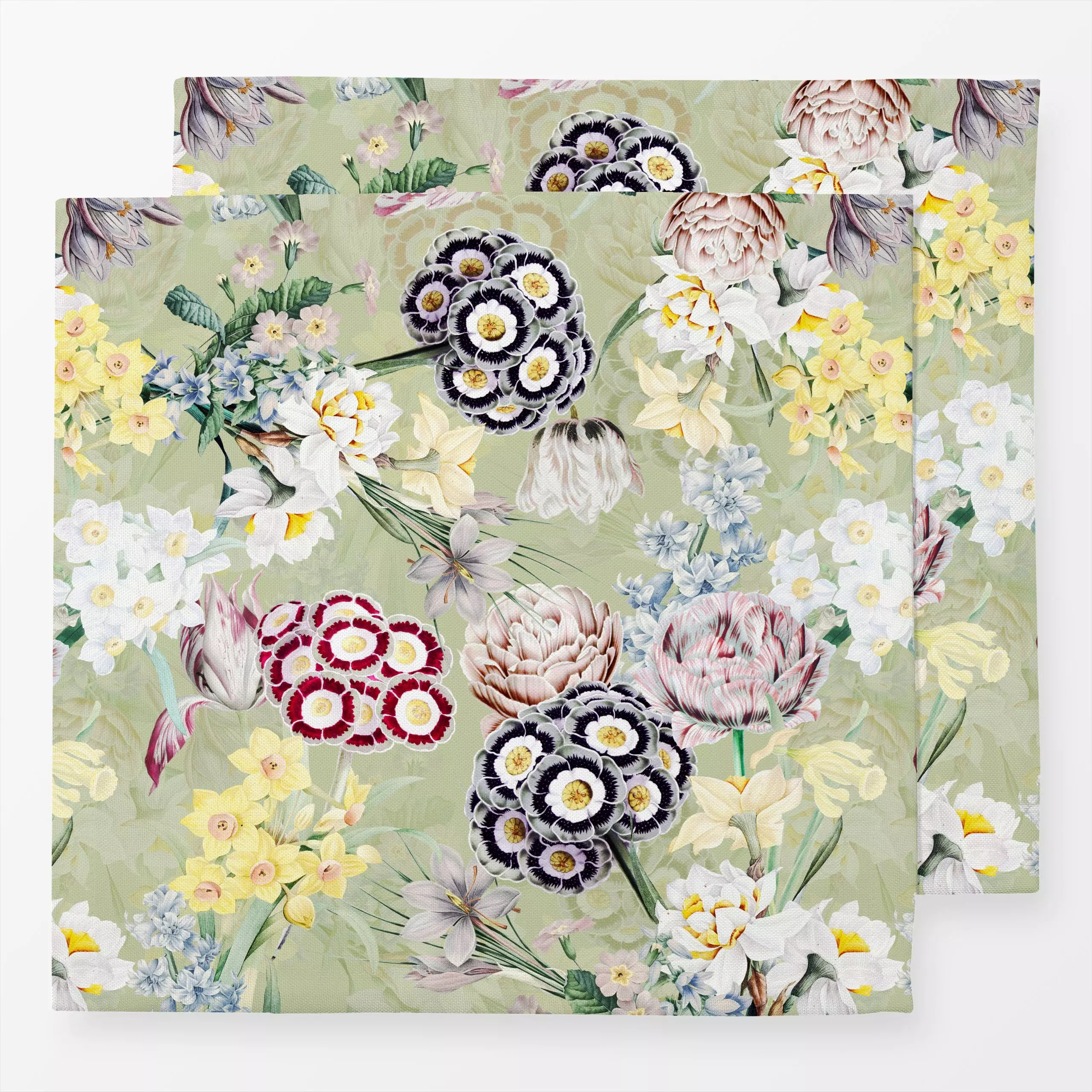 Servietten Antike Frühlingsblumen - Blumen & Florales, Frühling - von „Uta Naumann"; boho, Blumen, Garten, Blüten, vintage, ...