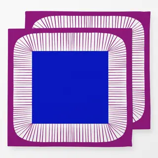 Servietten Bogenrahmen Pflaume Blau