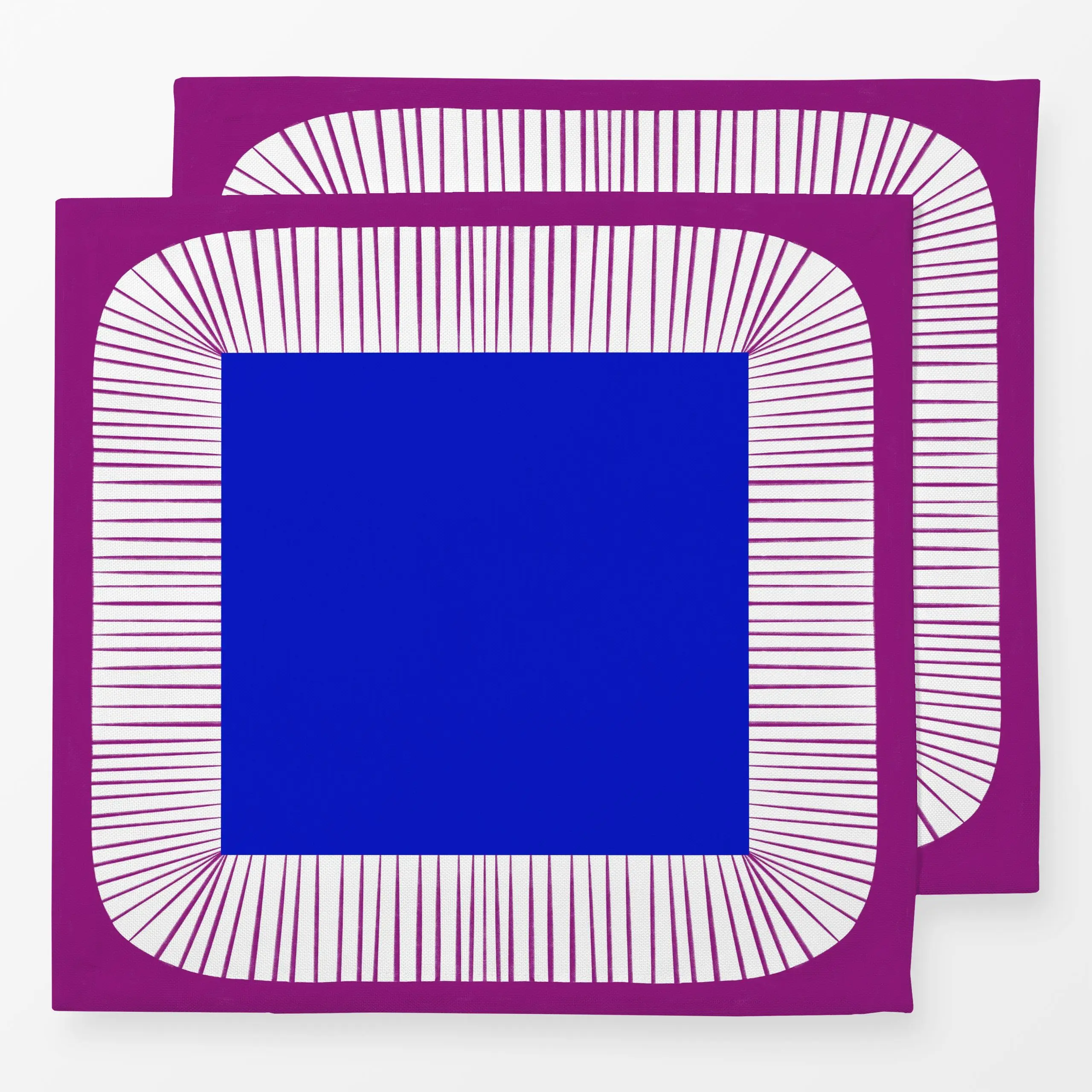 Servietten Bogenrahmen Pflaume Blau - Symbole & Muster - von „Sophie Augustin Illustration"; Streifen, gestreift, tischdeko,...
