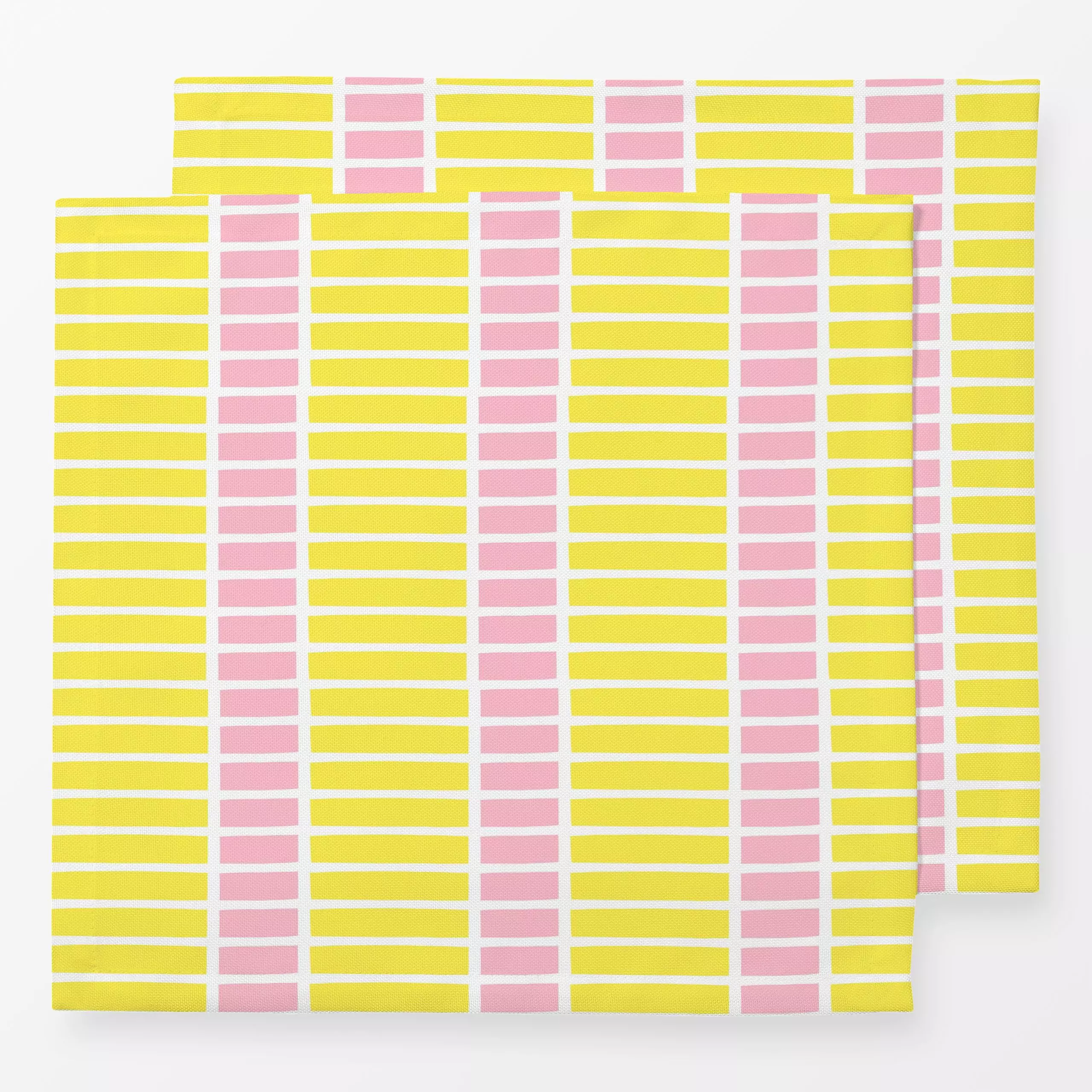 Servietten Harvest Sunset Yellow - Symbole & Muster - von „Lisa Jasmin Bauer"; Muster, abstrakt, Streifen, grafisch, Grafik,...