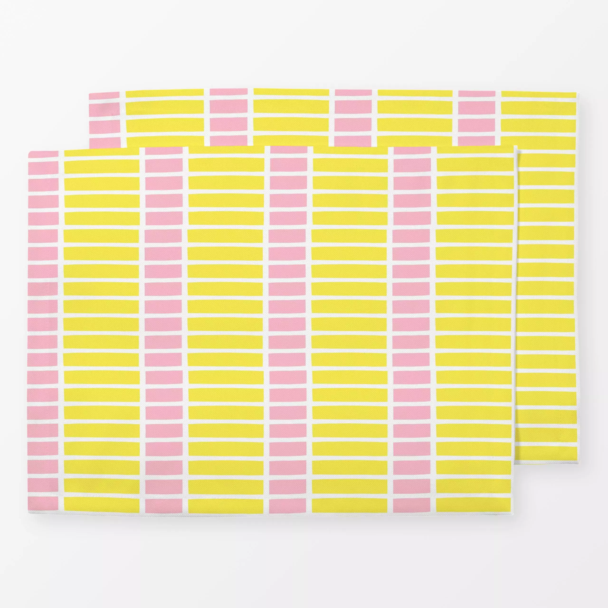 Tischset Harvest Sunset Yellow - Symbole & Muster - von „Lisa Jasmin Bauer"; Muster, abstrakt, Streifen, grafisch, Grafik, g...