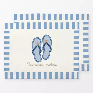 Tischset summer vibes flip flops