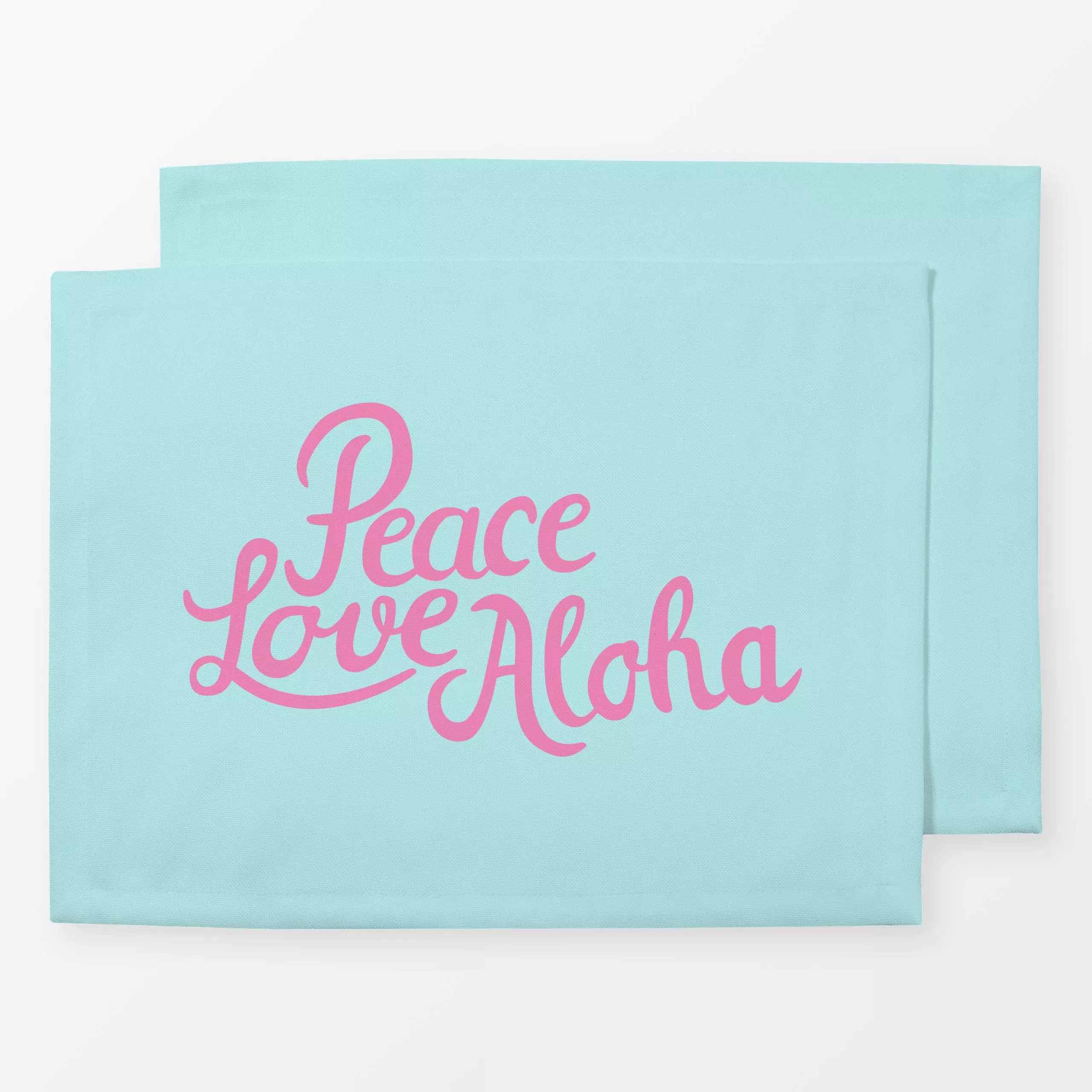 Tischset Peace Love Aloha, Spruch, Sommer, von Kerstin Ax