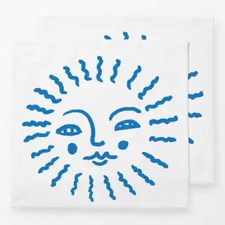 Servietten Sommer Sonne blau
