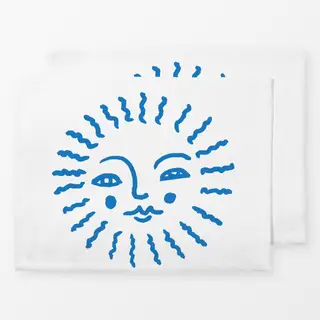 Tischset Sommer Sonne blau