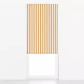 Raffrollo Stripes Christmas gelb weiß