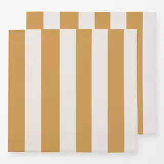 Servietten Stripes Christmas gelb weiß