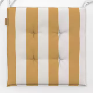 Sitzkissen Stripes Christmas gelb weiß