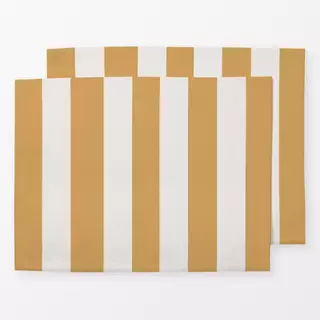 Tischset Stripes Christmas gelb weiß