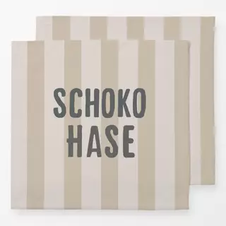 Servietten Schoko Hase Auf Beige