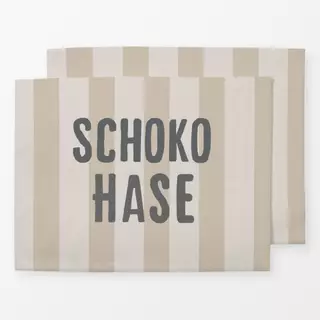 Tischset Schoko Hase Auf Beige