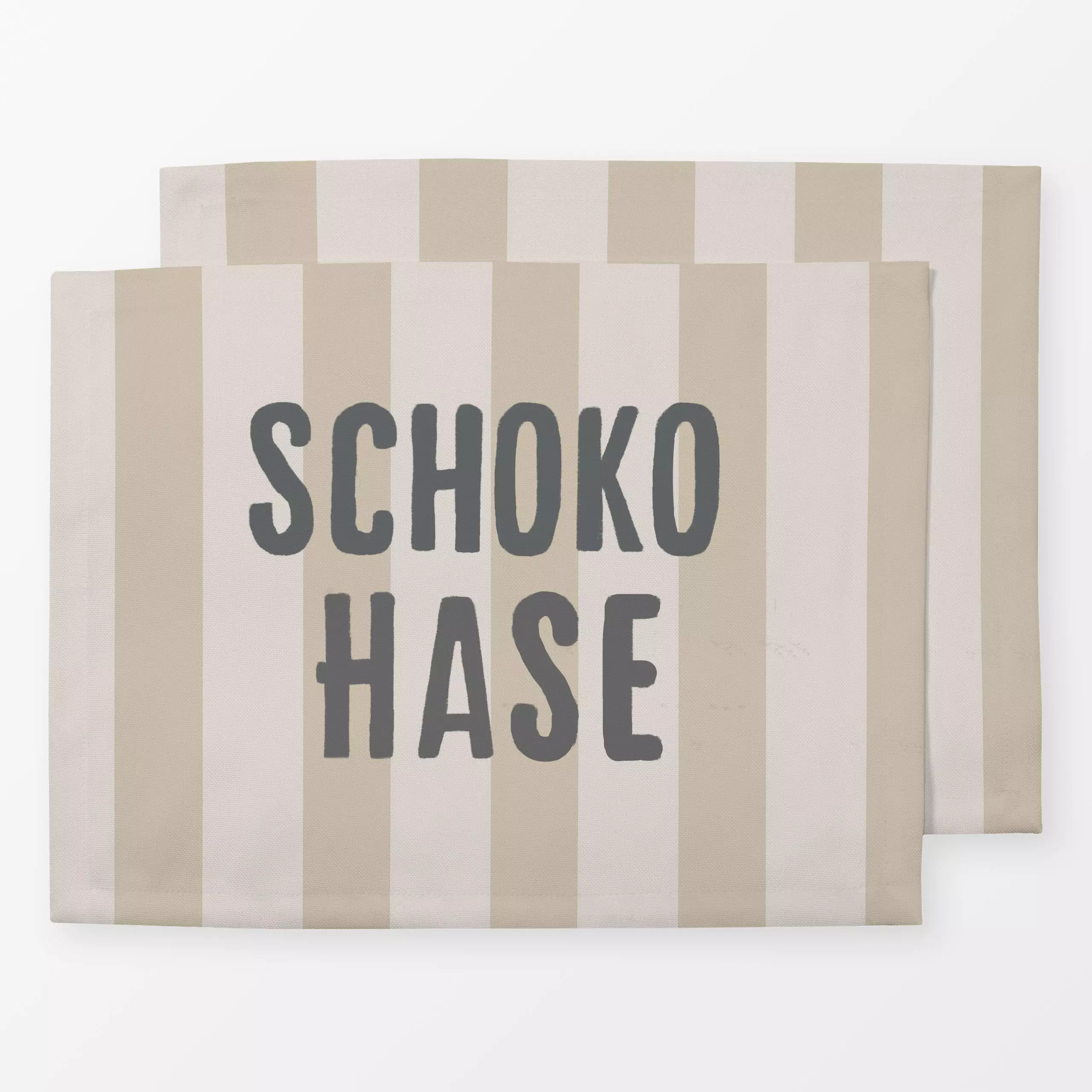 Tischset Schoko Hase Auf Beige, Spruch, Ostern, von Alisa Knöß