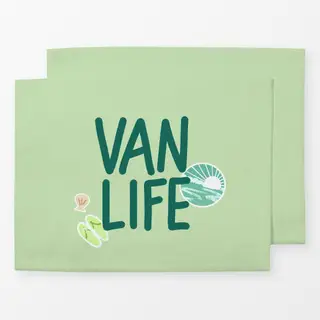 Tischset Van Life Grün