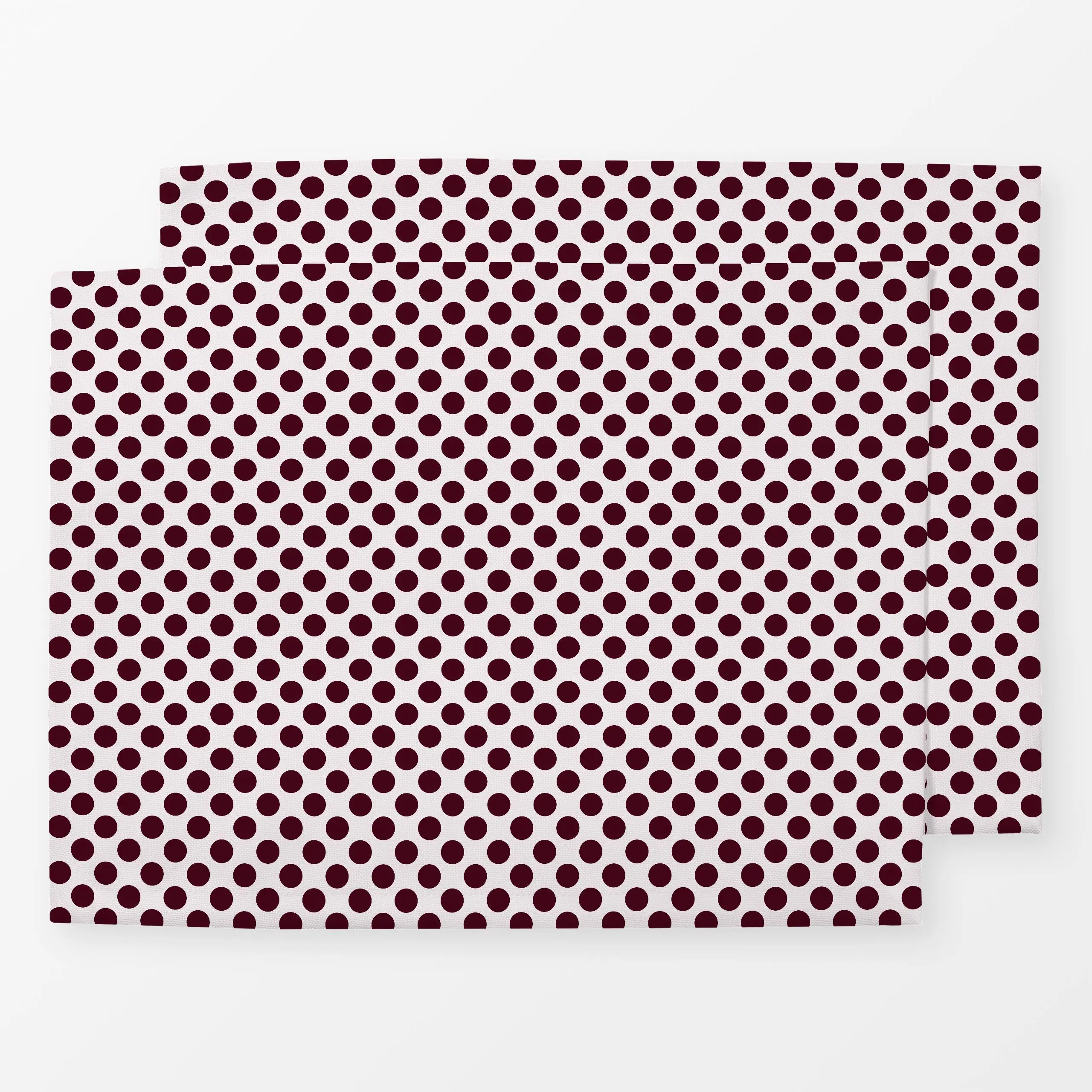 Tischset Polkadots Mittel Burgundy - Symbole & Muster - von „Sophie Augustin Illustration"; Punkte, Retro, Dots, gepunktet, ...