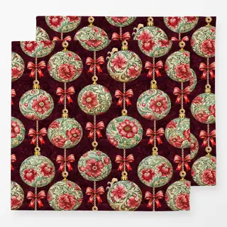 Servietten Vintage Christmas Red