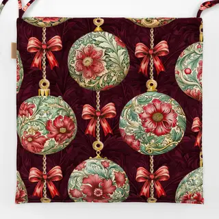 Sitzkissen Vintage Christmas Red