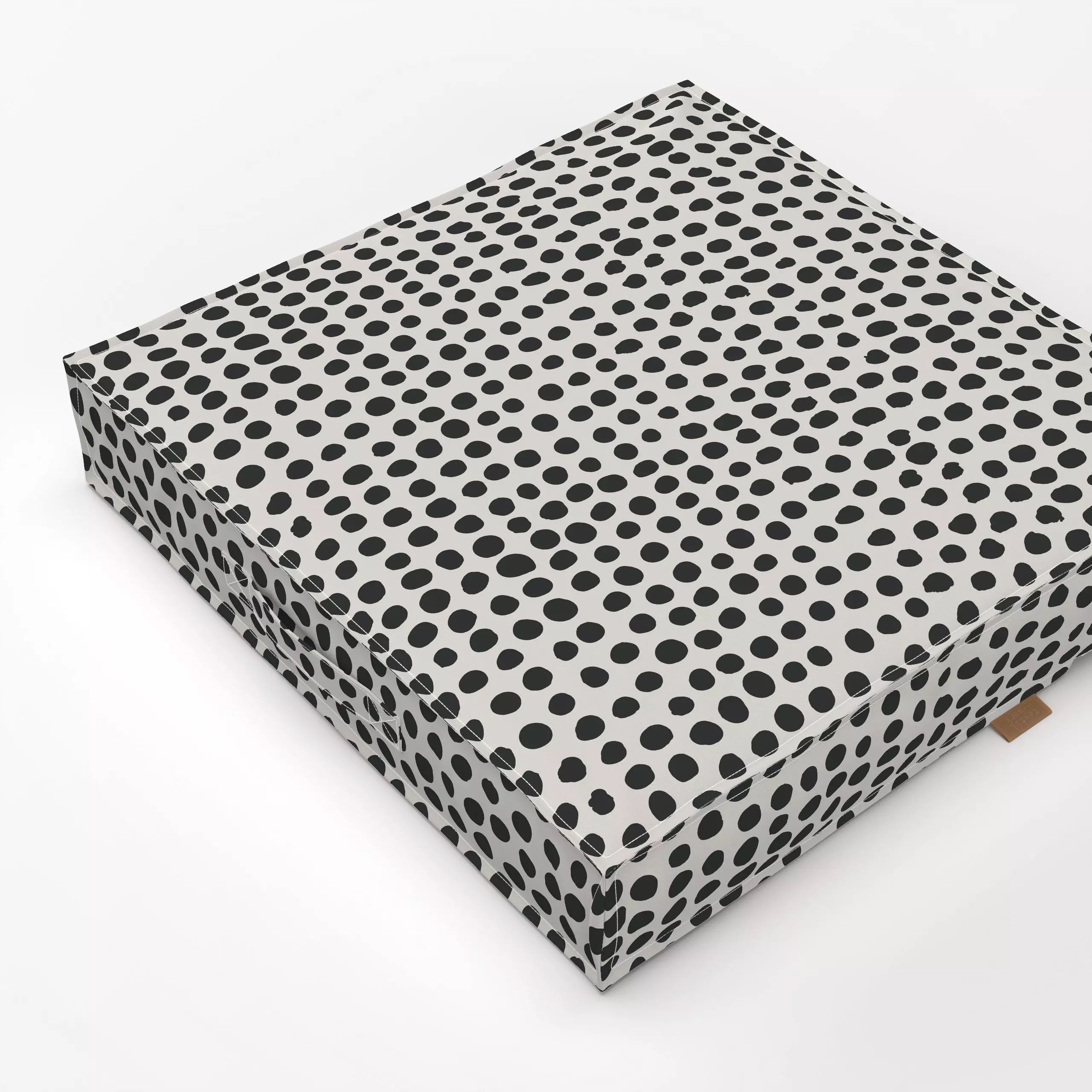 Bodenkissen Puntos carbón - Symbole & Muster - von „Julia Schumacher"; minimal, Punkte, graphisch, Minimalismus, Dots, gepun...