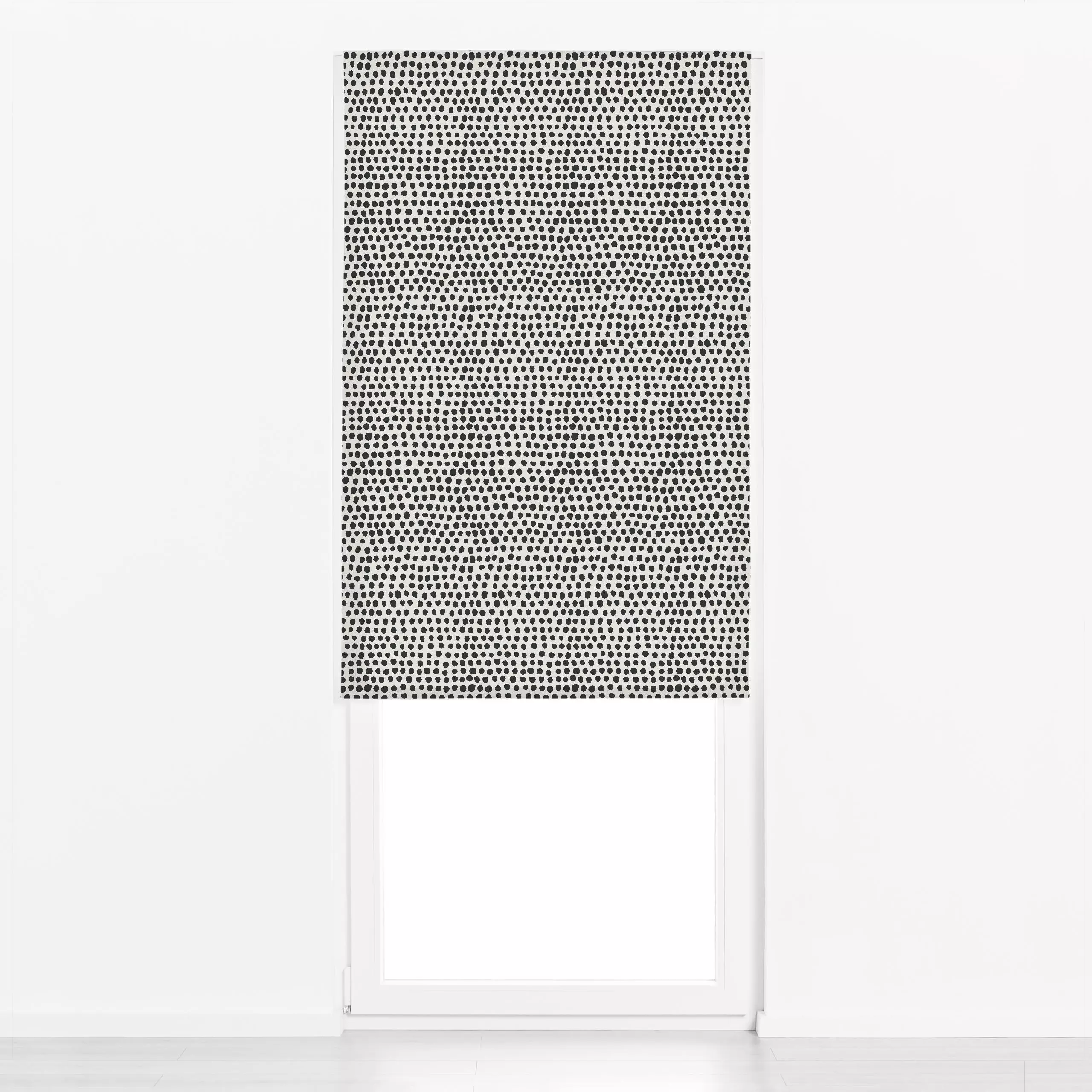 Raffrollo Puntos carbón - Symbole & Muster - von „Julia Schumacher"; minimal, Punkte, graphisch, Minimalismus, Dots, gepunkt...