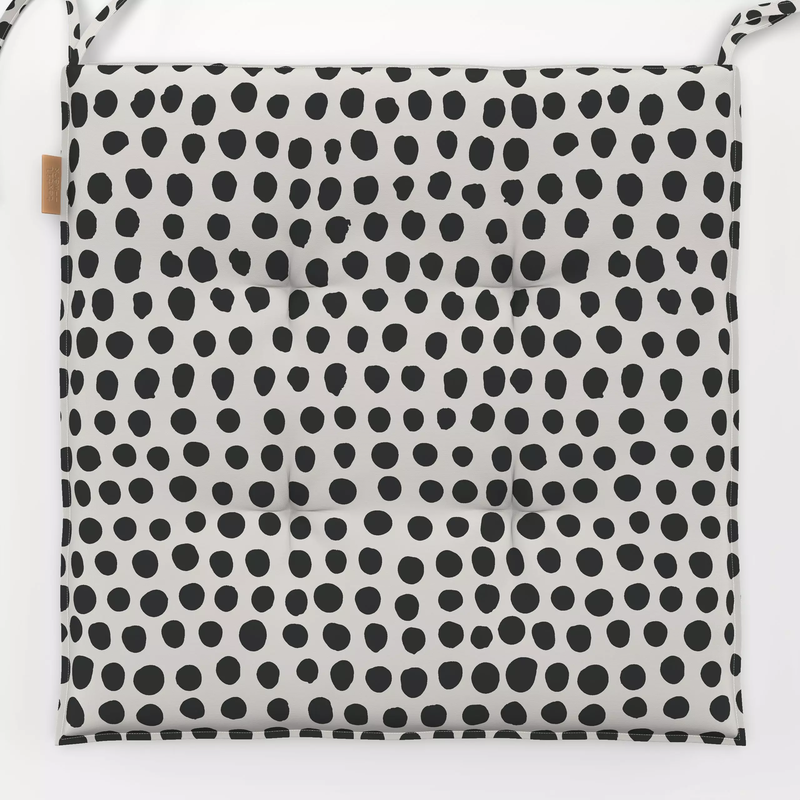 Sitzkissen Puntos carbón - Symbole & Muster - von „Julia Schumacher"; minimal, Punkte, graphisch, Minimalismus, Dots, gepunk...