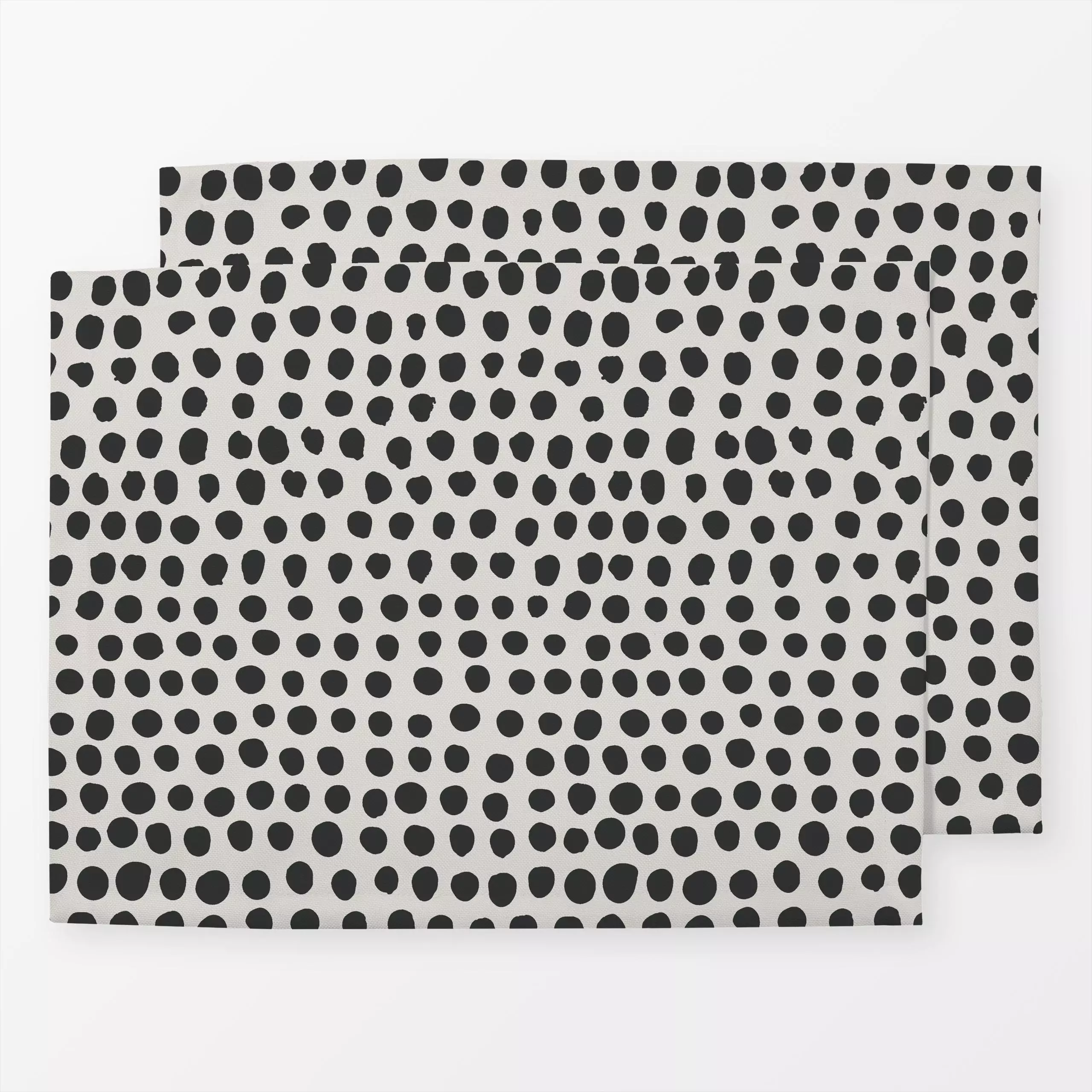 Tischset Puntos carbón - Symbole & Muster - von „Julia Schumacher"; minimal, Punkte, graphisch, Minimalismus, Dots, gepunkte...