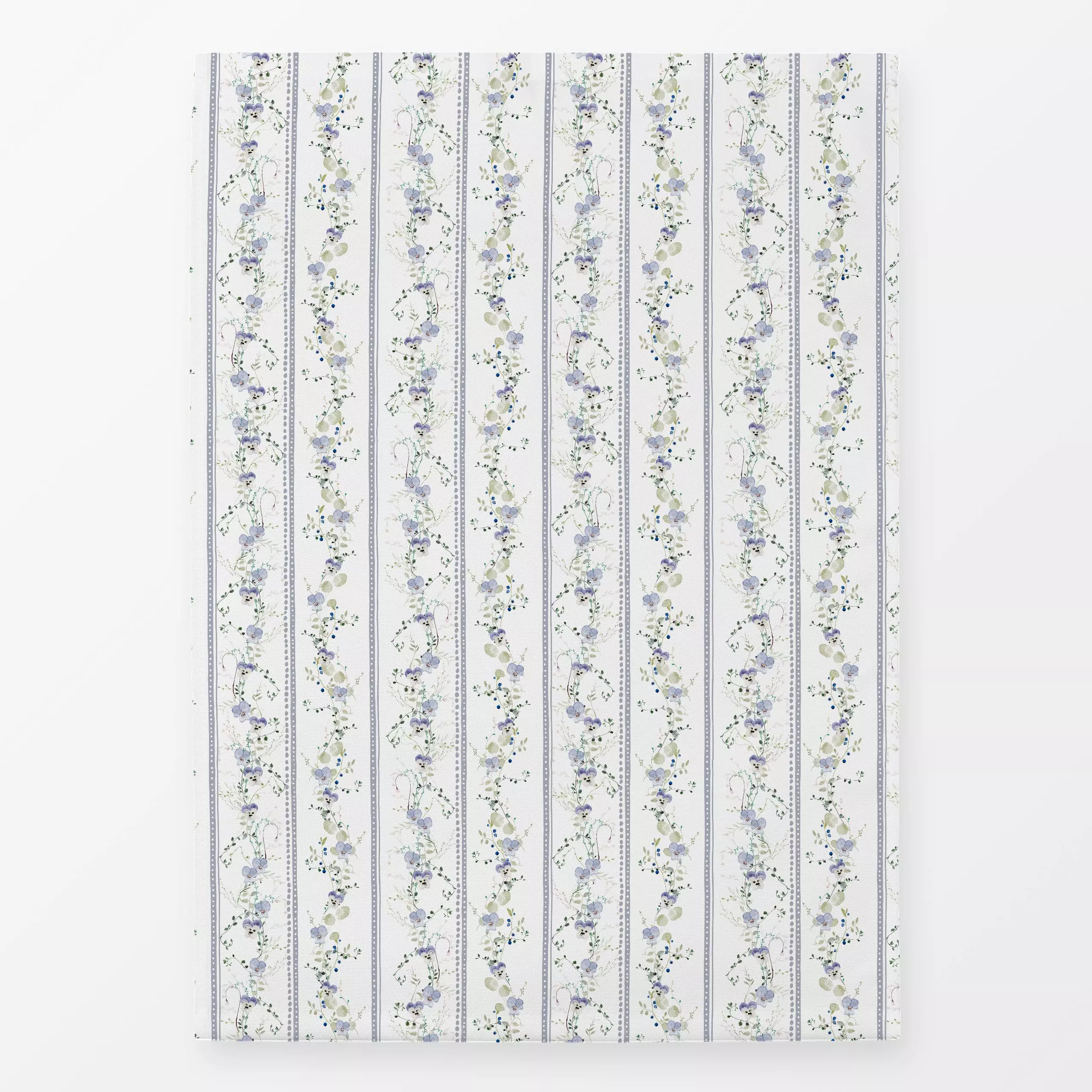 Geschirrtücher Ranken Blüten Streifen Blau - Blumen & Florales, Symbole & Muster - von „Uta Naumann"; Streifen, Garten, vint...