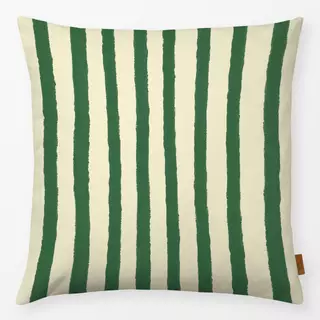 Kissen Steifen dunkelgrün