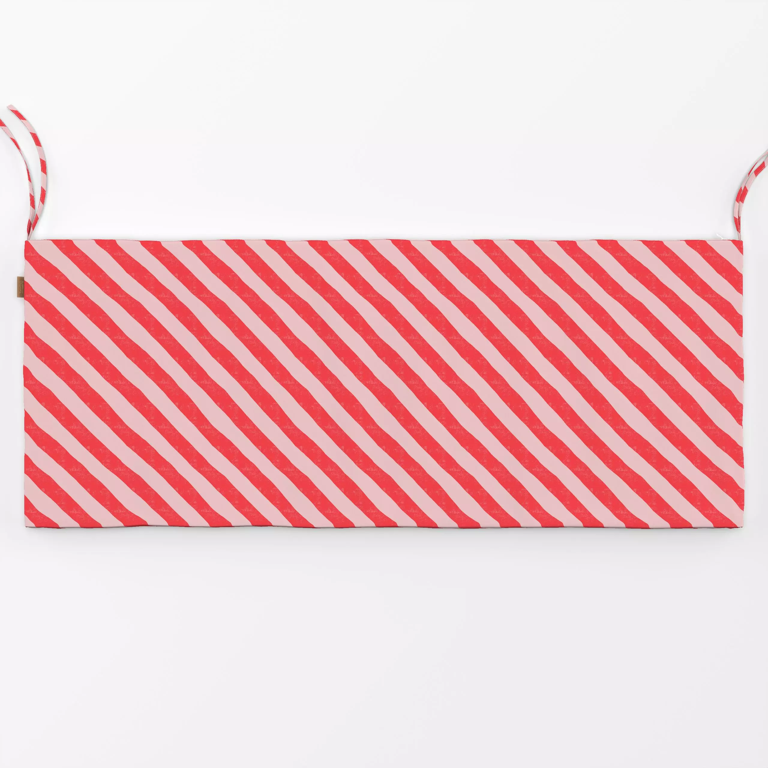 Bankauflage Streifen Brush Diagonal rot - Weihnachten, Winter - von „Studio Kesse"; Linien, Streifen, Merry Christmas, Weihn...