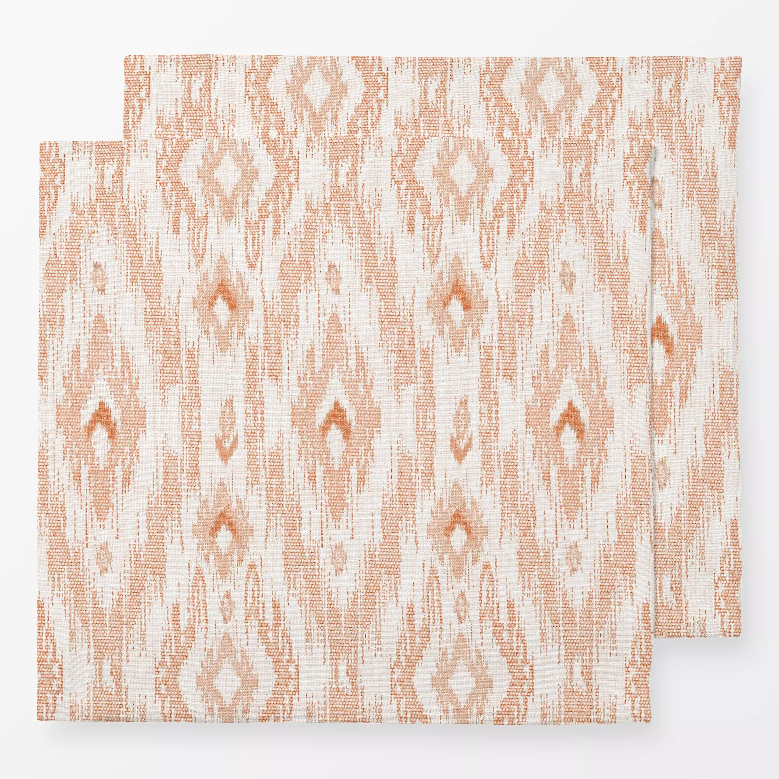 Servietten Boho Ikat Terracotta - Sommer, Symbole & Muster - von „Bloomery Decor"; boho, Geometrisch, tropisch, modern, summ...
