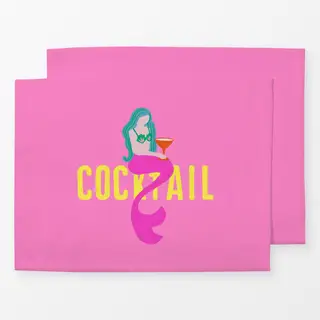 Tischset Meerjungfrau Cocktail Pink