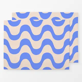 Tischset Welle Blau Copacabana