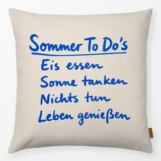 Kissen Sommer To Dos blau