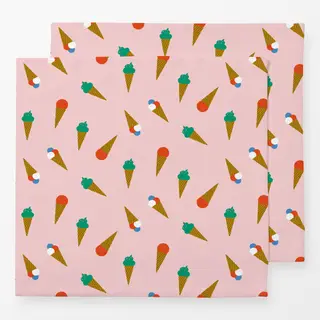 Servietten Eis im Hörnchen - Eistüte