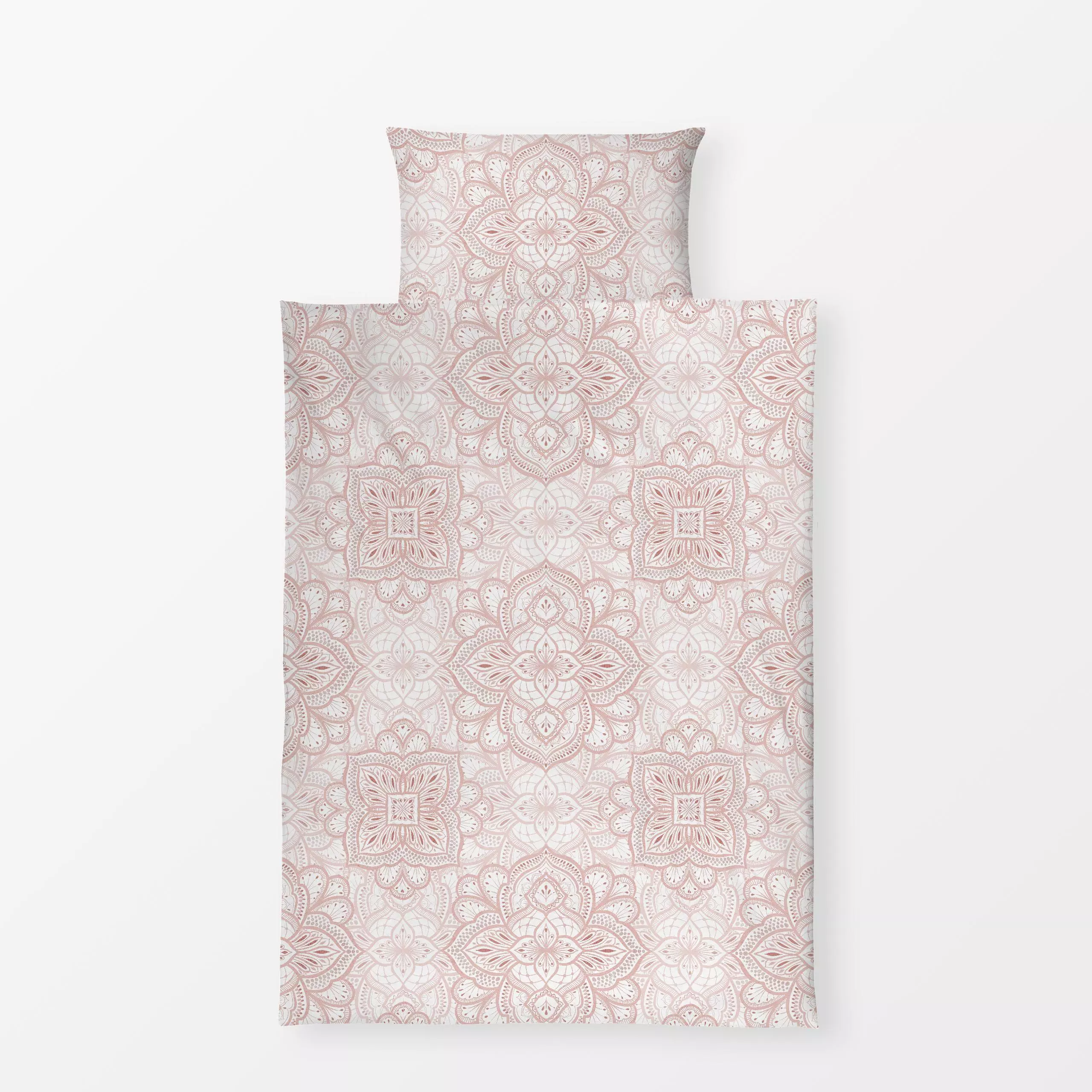 Bettwäsche Blush boho Marrakesh Fliese 2 - Symbole & Muster - von „Bloomery Decor"; marrakesch, boho, altrosa, vintage, Ethn...
