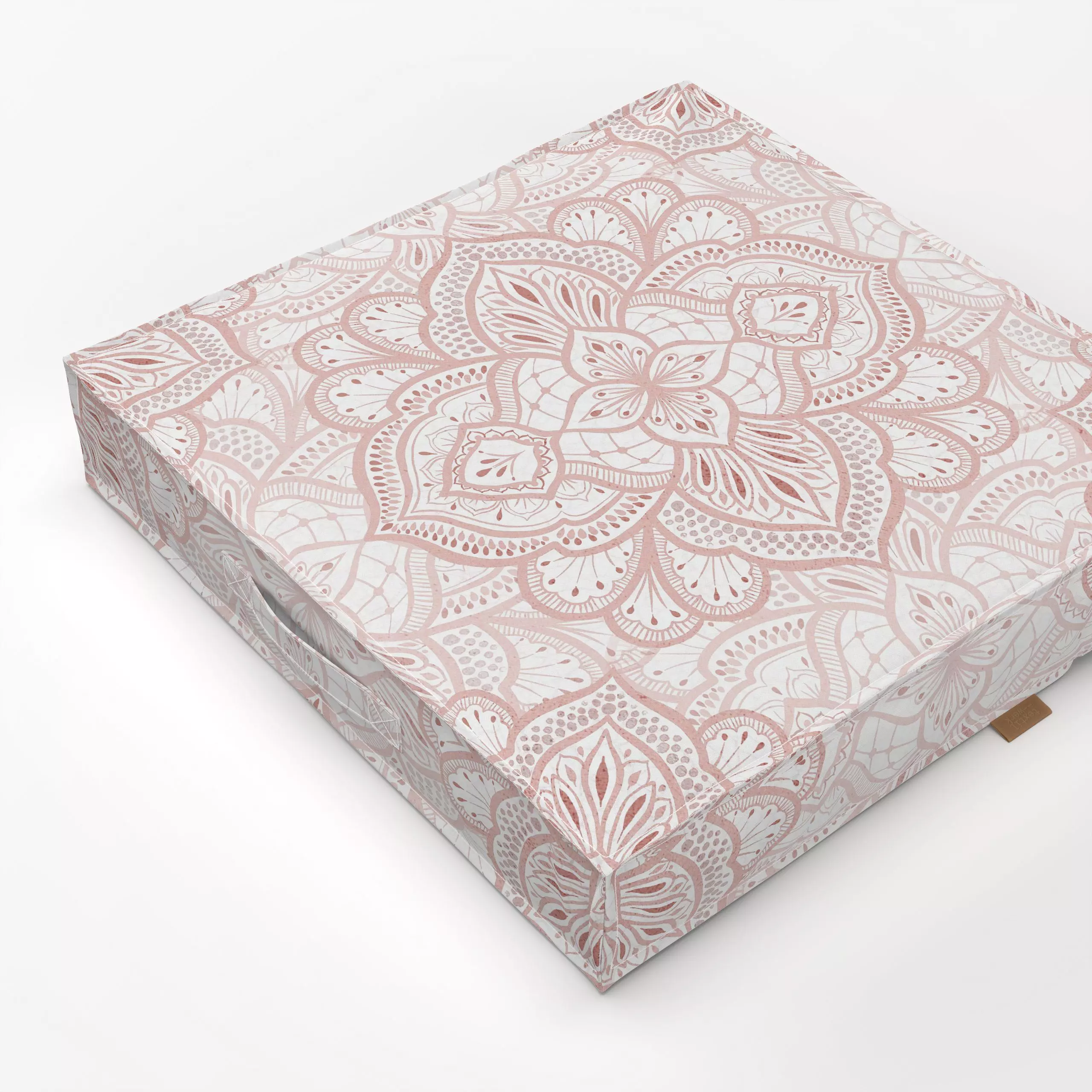 Bodenkissen Blush boho Marrakesh Fliese 2 - Symbole & Muster - von „Bloomery Decor"; marrakesch, boho, altrosa, vintage, Eth...