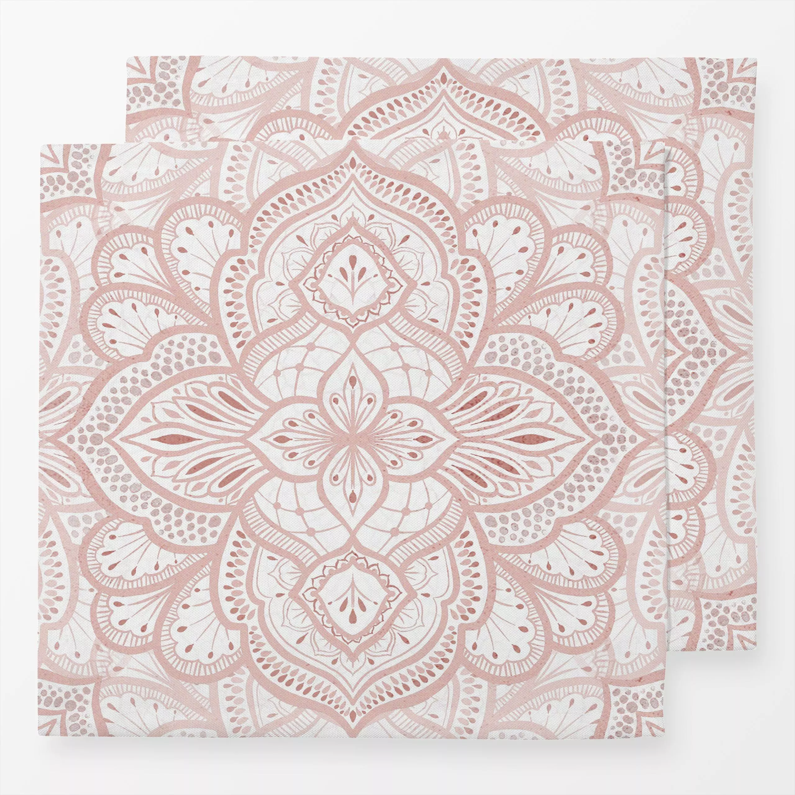 Servietten Blush boho Marrakesh Fliese 2 - Symbole & Muster - von „Bloomery Decor"; marrakesch, boho, altrosa, vintage, Ethn...