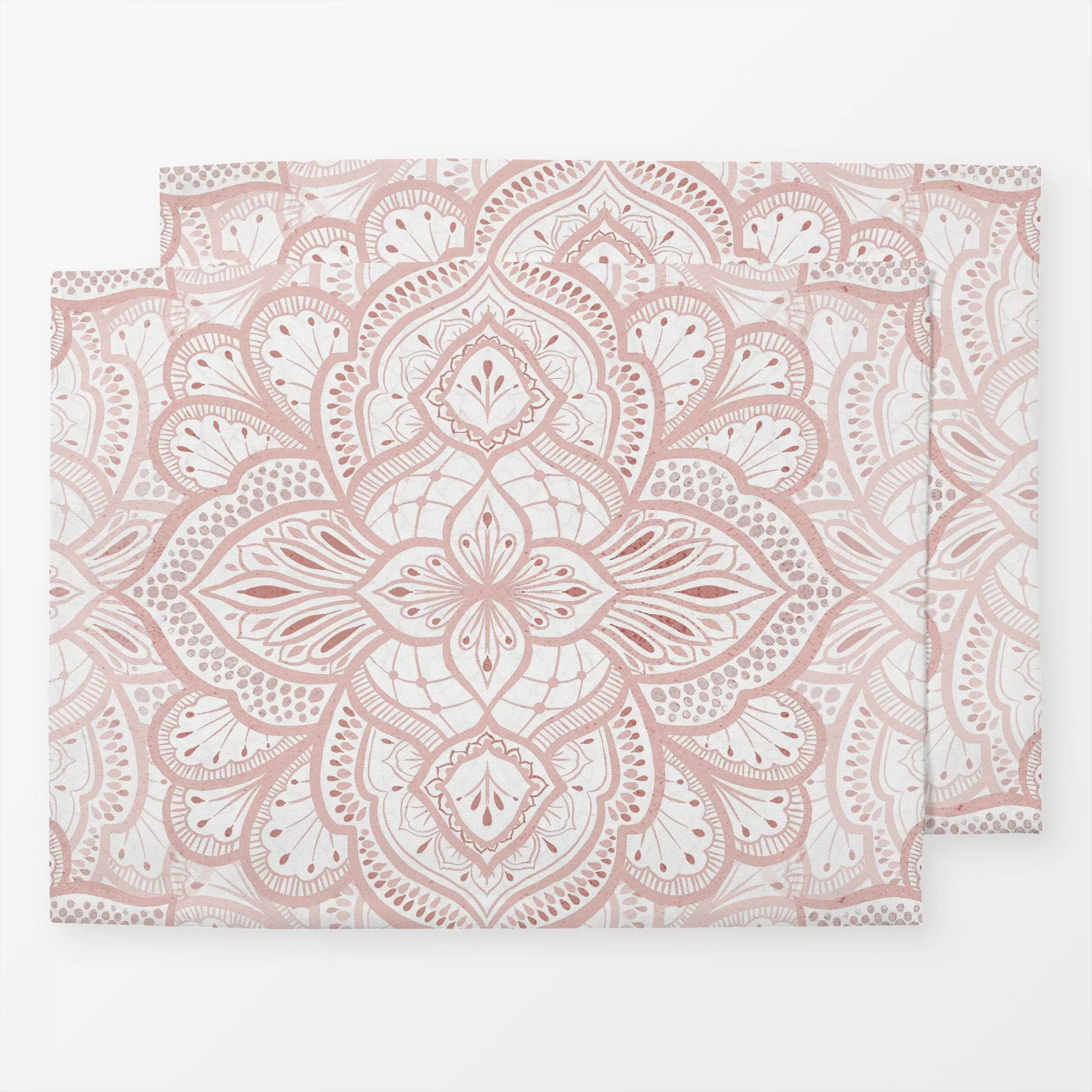 Tischset Blush boho Marrakesh Fliese 2 - Symbole & Muster - von „Bloomery Decor"; marrakesch, boho, altrosa, vintage, Ethno,...